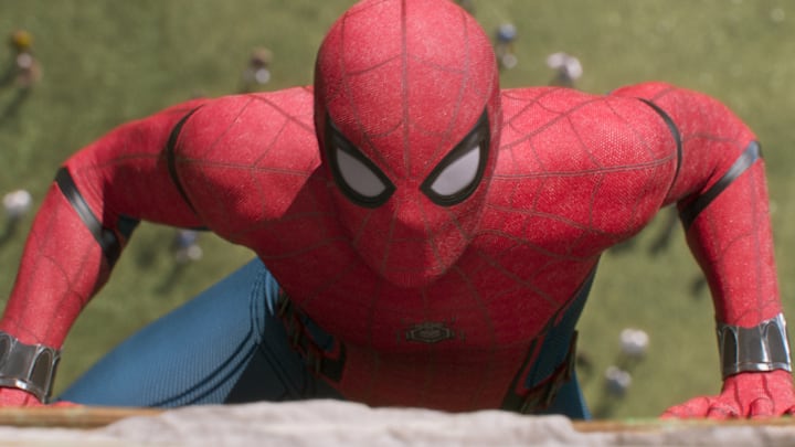 Spider-Man climbs the Washington Monument in Columbia Pictures' SPIDER-MAN: ™: HOMECOMING.