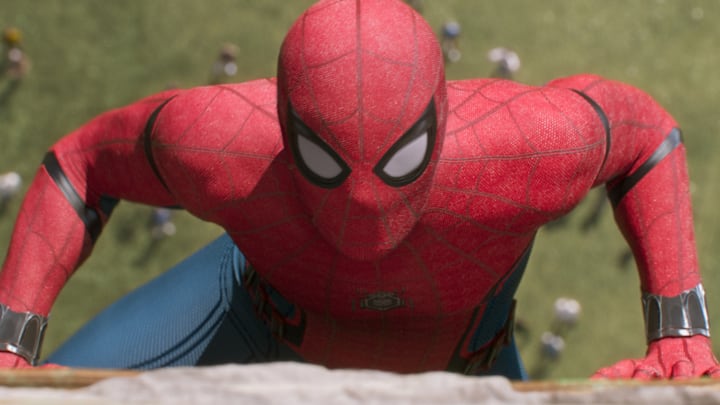 Spider-Man climbs the Washington Monument in Columbia Pictures' SPIDER-MAN: ™: HOMECOMING.