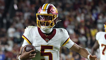 Washington Commanders quarterback Jayden Daniels