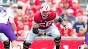Sep 1, 2012; Madison, WI, USA;  Wisconsin Badgers offensive lineman Rick Wagner (58) during the game against the Northern Iowa Panthers at Camp Randall Stadium.  Wisconsin defeated Northern Iowa 26-21. 