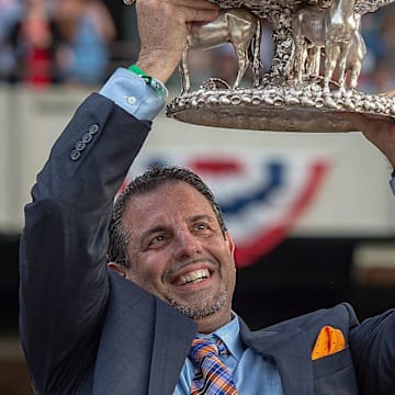 The $1,500,000 Belmont Stakes Presented by NYRA Bets (GR 1), for three year-olds, going one mile and a half on the dirt, at Belmont Park, on Saturday, June 11, 2022, was won by the Todd Pletcher trainee Mo Donegal with Irad Ortiz, Jr. in the irons. Holding up the Belmont Stakes trophy is part owner Mike Repole of Repole Stable.

Cot Belmont Stakes 31

Syndication Bucks County Courier Times