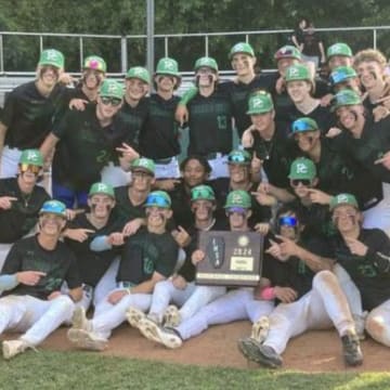 The Providence Catholic baseball team after winning a section title this season. 