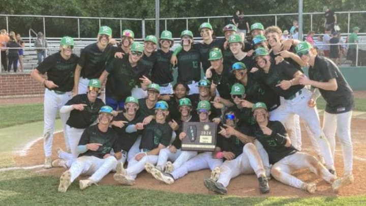 The Providence Catholic baseball team after winning a section title this season. 