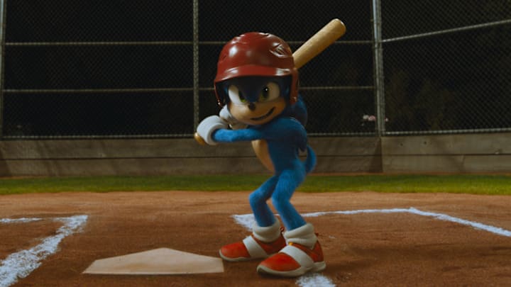 Sonic (Ben Schwartz) in SONIC THE HEDGEHOG from Paramount Pictures and Sega. Photo Credit: Courtesy Paramount Pictures and Sega of America.