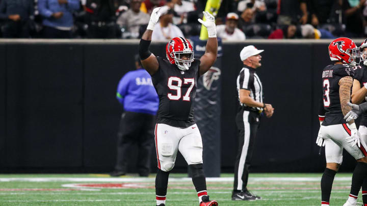 Defensive tackle Grady Jarrett will be a crucial part of the Atlanta Falcons' efforts up front.