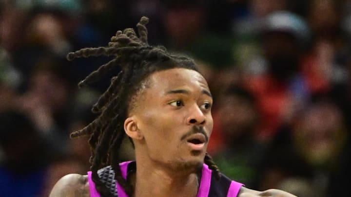 Jan 13, 2026; Milwaukee, Wisconsin, USA; Minnesota Timberwolves guard Bones Hyland (8) reacts after scoring a 3-point basket in the third quarter against the Milwaukee Bucks at Fiserv Forum. Mandatory Credit: Benny Sieu-Imagn Images
