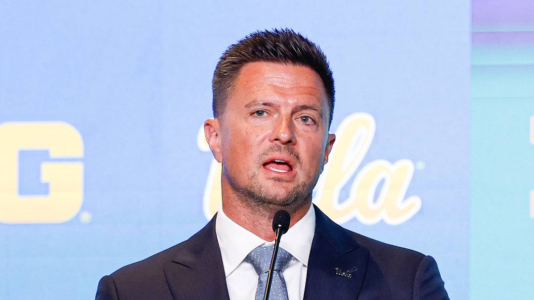 Jul 29, 2026; Chicago, IL, USA; UCLA Football head coach Bob Chesney speaks during Big Ten Media Days at Hilton Chicago. Mandatory Credit: Kamil Krzaczynski-Imagn Images