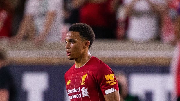  Liverpool defender Trent Alexander-Arnold (66) in the second half of a pre-season preparation soccer match.