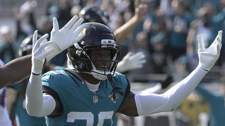 Jacksonville Jaguars cornerback Montaric Brown (30). Mandatory Credit: Melina Myers-Imagn Images