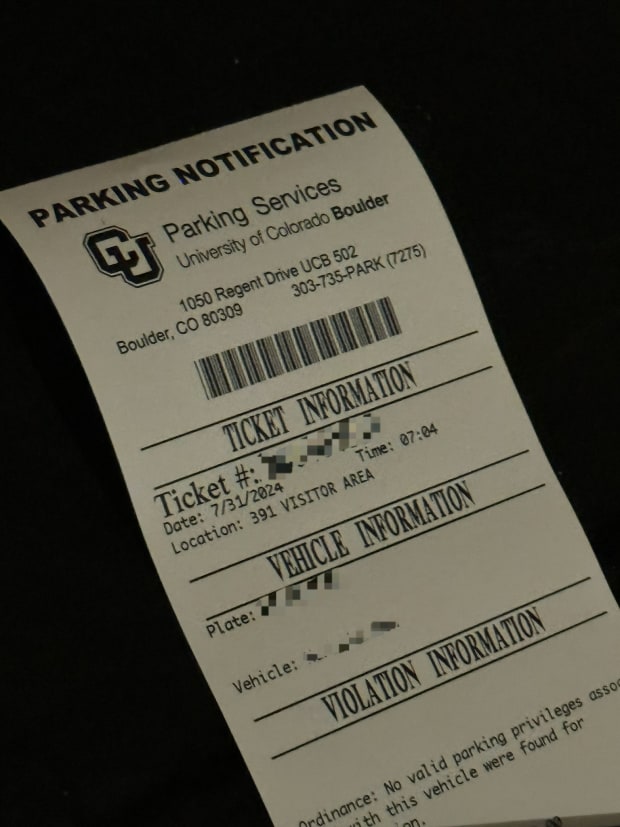 CU Parking ticket 