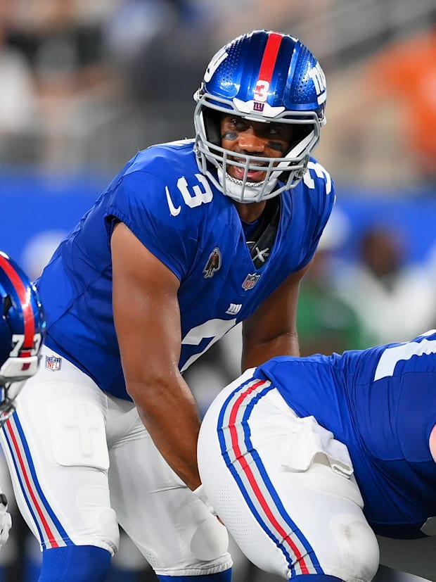 New York Giants quarterback Russell Wilson (3).