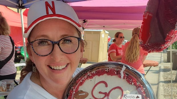 Kelli Anne is the life of every party she hosts, and she makes sure to showcase her Husker pride at each tailgate.