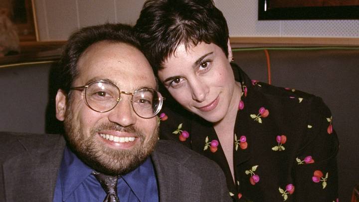 Actor Danny Woodburn shares a table with his fiance Amy Buchwald (niece of Art Buchwald) at WNBC party at Television City, Rockefeller Center, marking the last episode of the "Seinfeld" show. The couple are scheduled to marry Sept. 7th in Minnesota. Woodburn plays Kramer's friend Mickey in the series. 