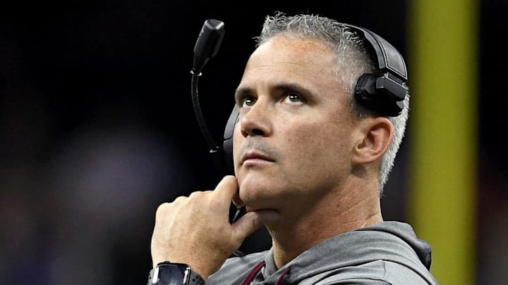 Sep 4, 2022; New Orleans, Louisiana, USA; Florida State Seminoles head coach Mike Norvell during the last seconds of the game against the Louisiana State Tigers during the second half at Caesars Superdome. Mandatory Credit: Melina Myers-Imagn Images