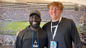 2026 tight end commit Camden Jensen on a UCLA visit prior to his Bruins commitment