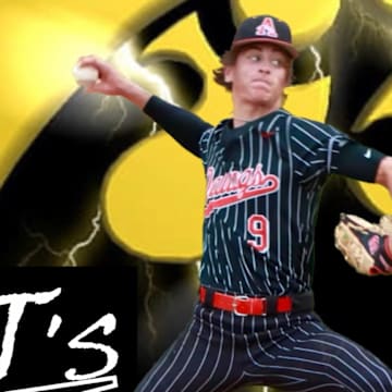 Tate Slagle of Algona is one of the top two-way players in Iowa high school baseball.