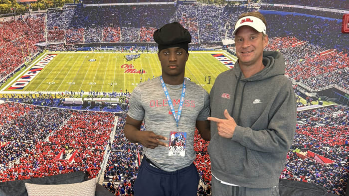 Running back Akylin Dear on his visit to Ole Miss in March.