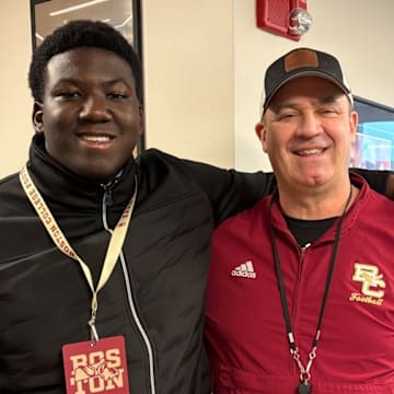 2026 DL Christian Waring with Bill O'Brien