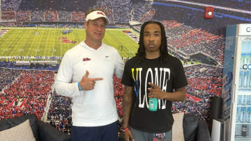 Major Preston on a visit to Ole Miss with head coach Lane Kiffin