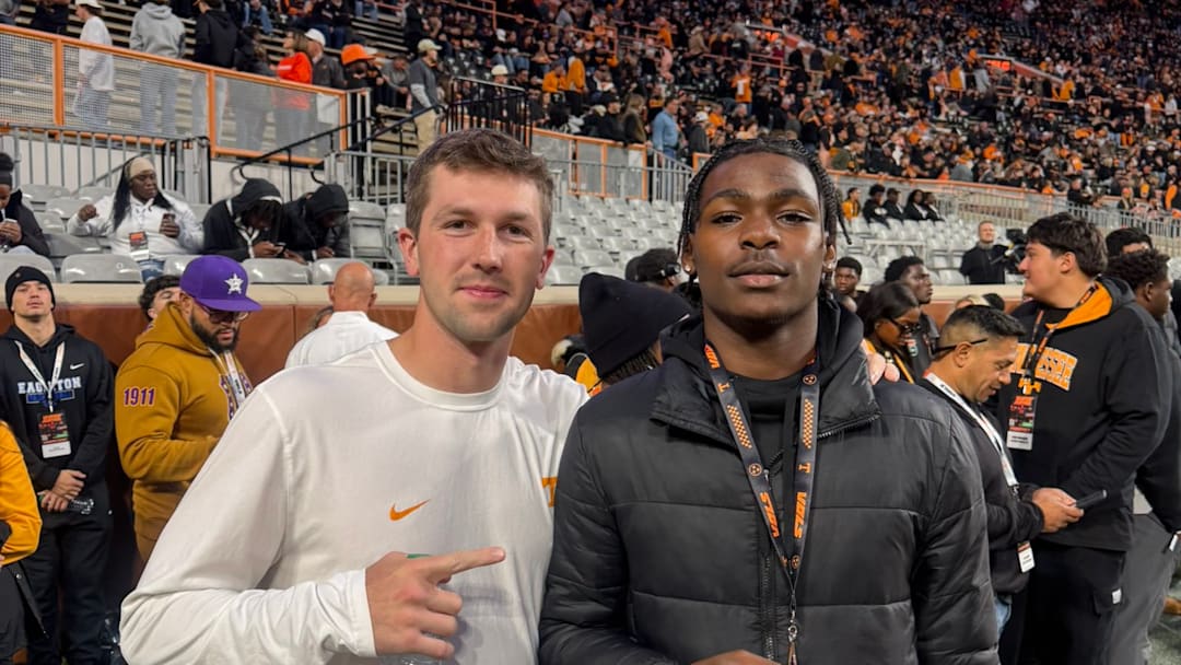 2027 safety Jaden Butler during his gameday visit to Tennessee