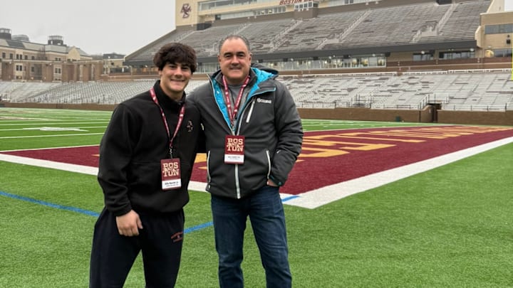 2026 RB Billy Barrett while in town on an official visit to Chestnut Hill 2026 RB Billy Barrett while in town on an official visit to Chestnut Hill
