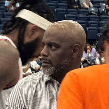 Boeheim's Army coach Allen Griffin deployed his team effectively in their opening win over the Herkimer Originals in the opening round of The Basketball Tournament Saturday, July 19, 2025 at SRC Arena in Syracuse.
