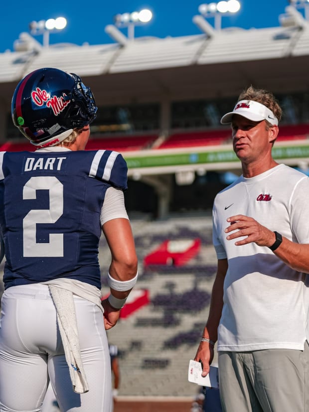 Jaxson Dart and Lane Kiffin