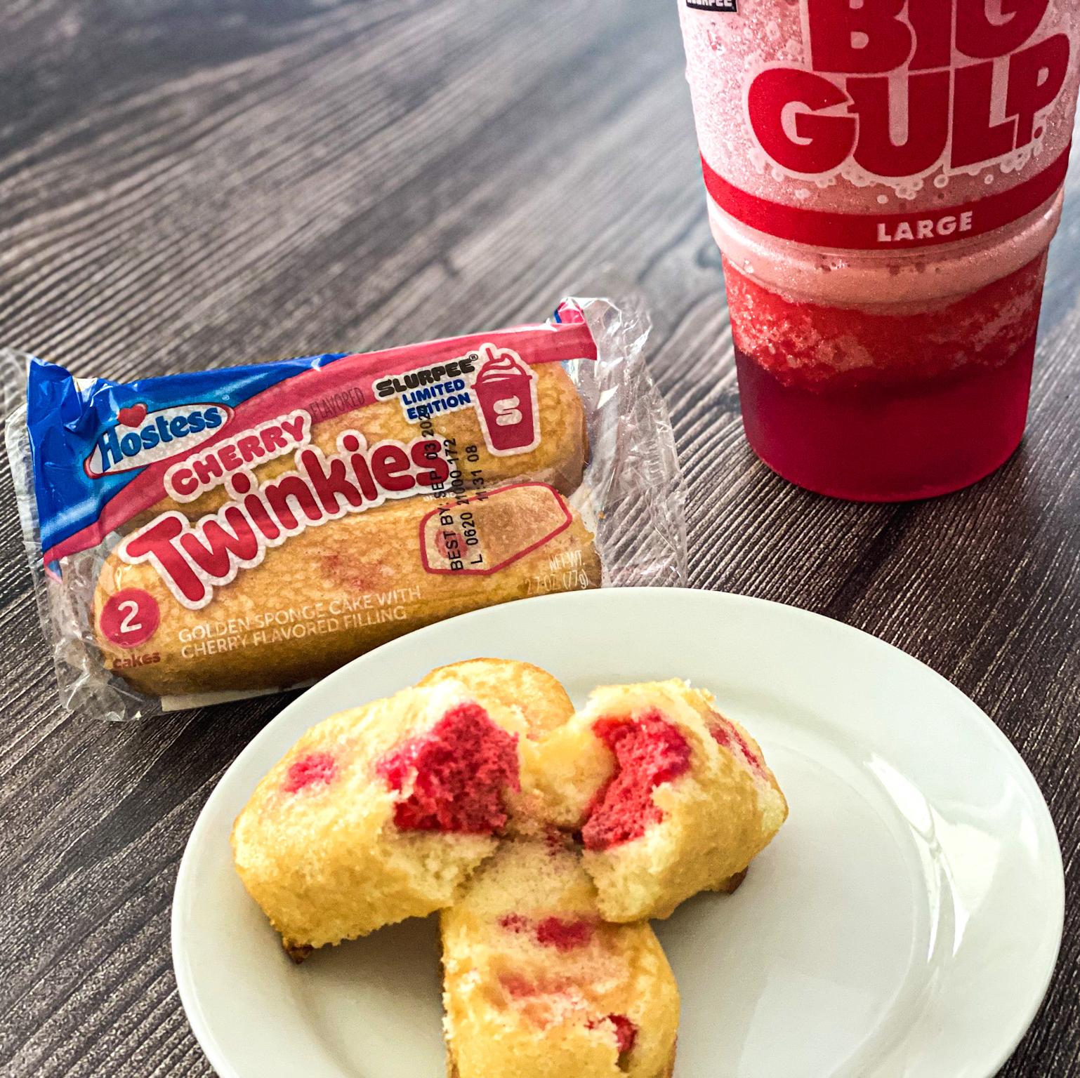 Limited-Edition Hostess Twinkies Cherry Slurpee flavor epitomizes