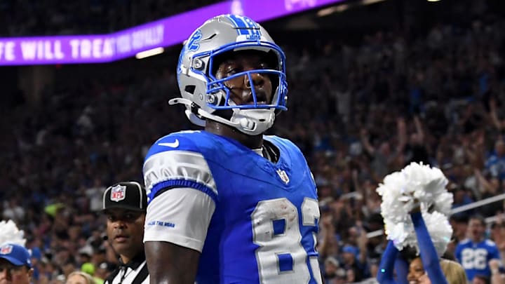 Detroit Lions wide receiver Jackson Meeks (83). Detroit Lions wide receiver Jackson Meeks (83).