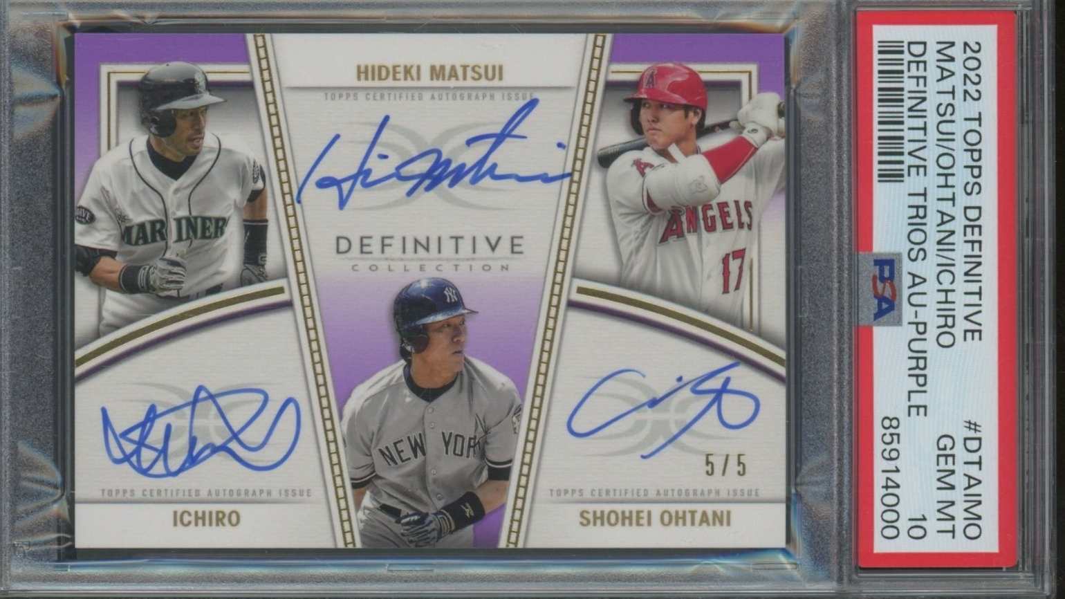Triple Auto Ohtani, Ichiro, and Matsui Top Sales