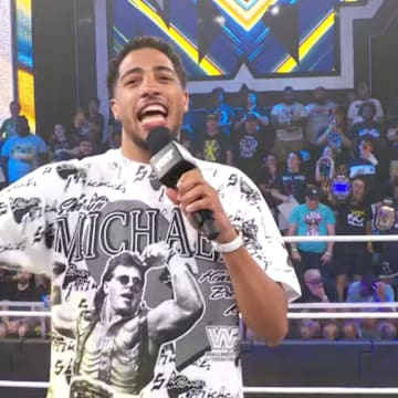 Indiana Pacers guard Tyrese Haliburton at WWE's NXT, live in Orlando, on Tuesday, September 17.