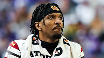 Washington Commanders quarterback Jayden Daniels