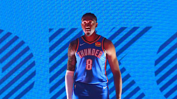 Jalen Williams (8) during the Thunder Media Day for the 25-26 NBA season at the Paycom CenterMonday, Sept. 29, 2025.