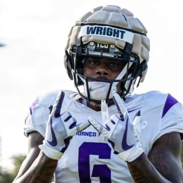 Dylan Wright at TCU Football practice 8/4/2024