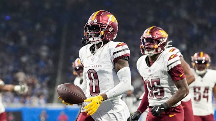 Washington Commanders cornerback Mike Sainristil.