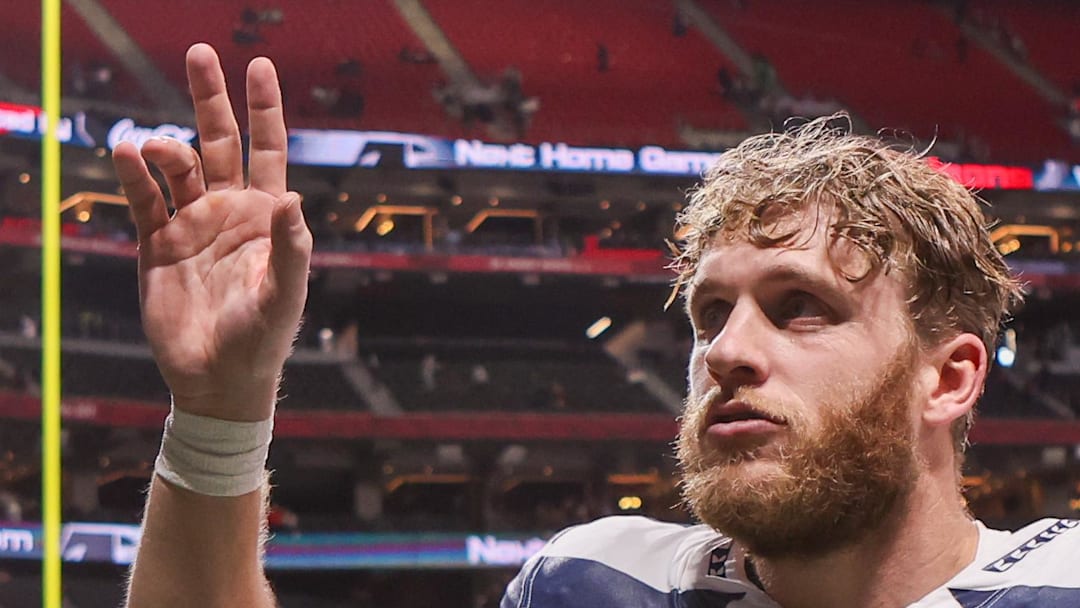 Seattle Seahawks wide receiver Cooper Kupp celebrates after a victory over the Atlanta Falcons. Seattle Seahawks wide receiver Cooper Kupp celebrates after a victory over the Atlanta Falcons.