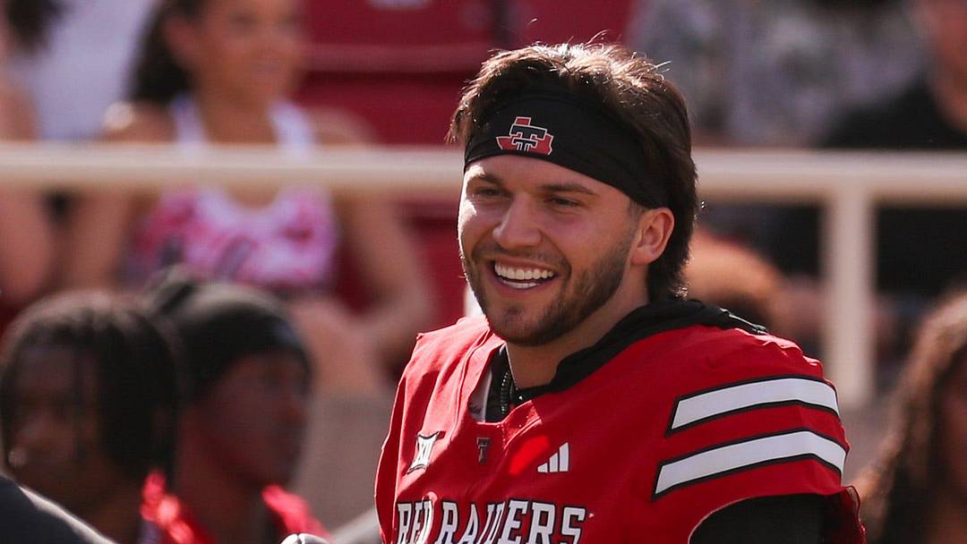 Texas Tech's Brendan Sorsby goes through warmups before the spring football game, Friday, April 17, 2026, at Jones AT&T Stadium.