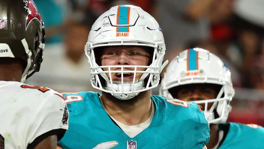Miami Dolphins tight end Hayden Rucci (49).