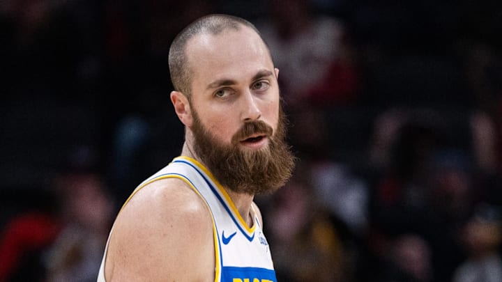 Indiana Pacers center Jay Huff (32) looks on against the Chicago Bulls during the first half at Gainbridge Fieldhouse.