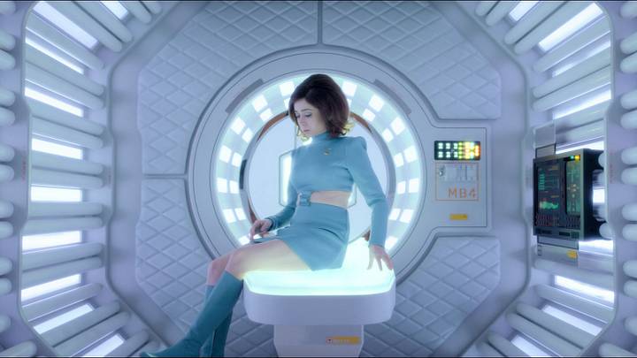 Cristin Milioti in Black Mirror season 4, "USS Callister." Image: Netflix.