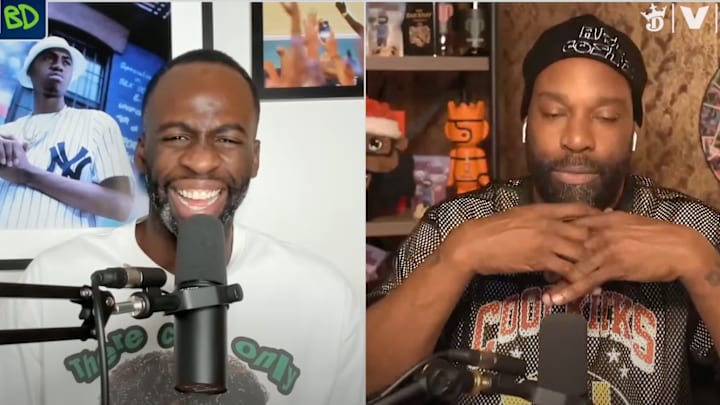 Draymond Green and Baron Davis talk on Green's podcast about a recent NBA fight involving Jusuf Nurkic. Draymond Green and Baron Davis talk on Green's podcast about a recent NBA fight involving Jusuf Nurkic.