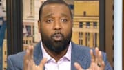 Chris Canty got a dig in on the Dallas Cowboys.