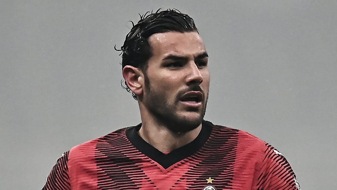 Théo Hernandez avec l'AC Milan, lors du derby face à l'Inter