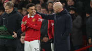 Jadon Sancho mit Erik ten Hag (Archivbild)