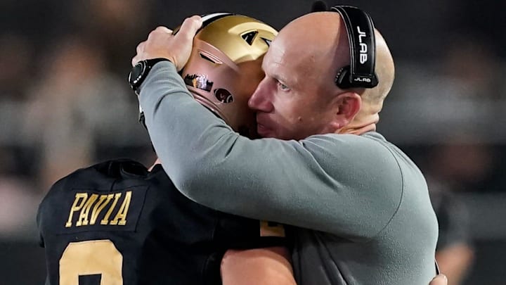 Vanderbilt coach Clark Lea shared his thoughts on Diego Pavia’s behavior after the Heisman ceremony. Vanderbilt coach Clark Lea shared his thoughts on Diego Pavia’s behavior after the Heisman ceremony.