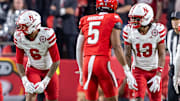 Nebraska wide receivers Dane Key and Nyziah Hunter line up against Cincinnati in Kansas City.