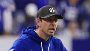 Shane Steichen of the Indianapolis Colts complains