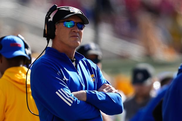 Kansas Jayhawks head coach Lance Leipold.