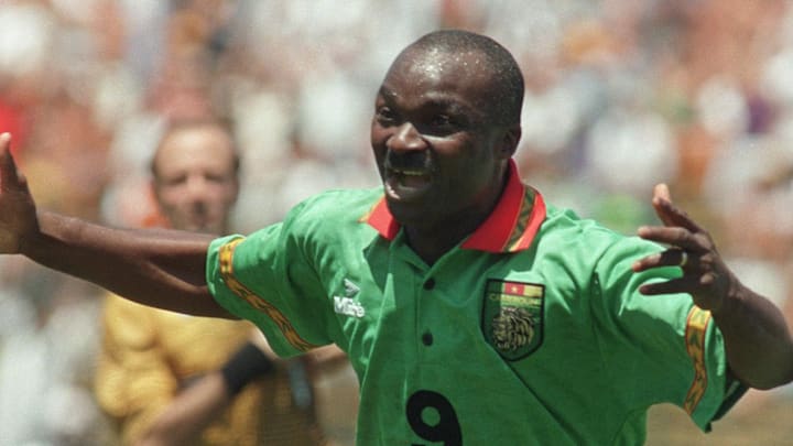 SOCCER-WORLD CUP-1994-CAMEROON-RUSSIA-ROGER MILLA