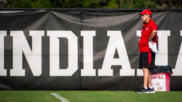 Indiana football Curt Cignetti during the first day of fall camp.